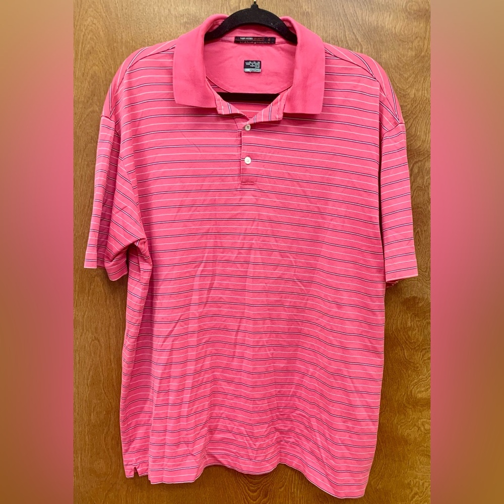 Tiger Woods Collection striped golf polo
